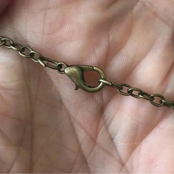 3D Venus Fiery Godess Globe Unique Glass Brass Chain Necklace - Picture 5 of 5